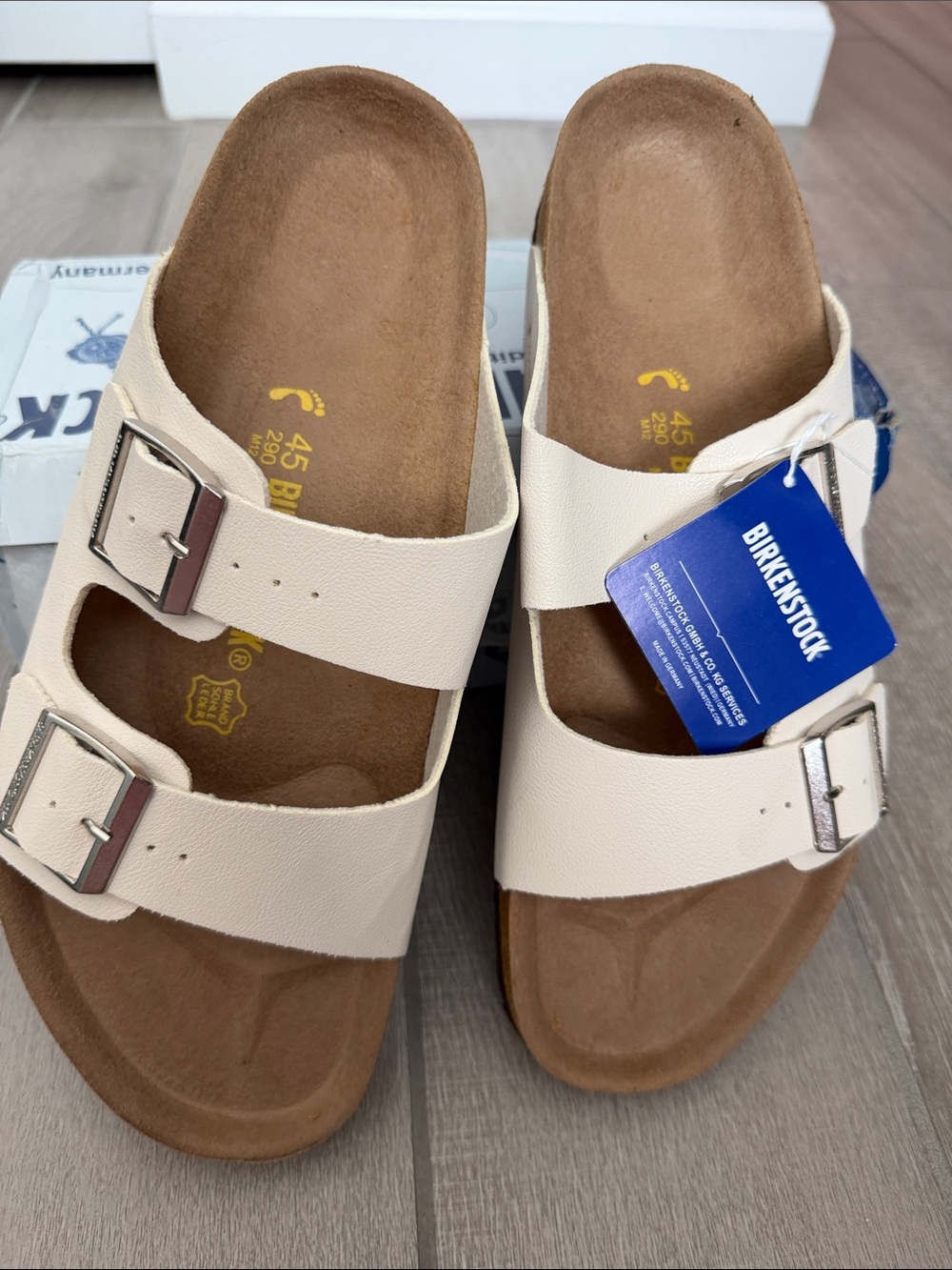 Birkenstock Arizona Two-Strap Sandals in Off-White-Summer Shoes